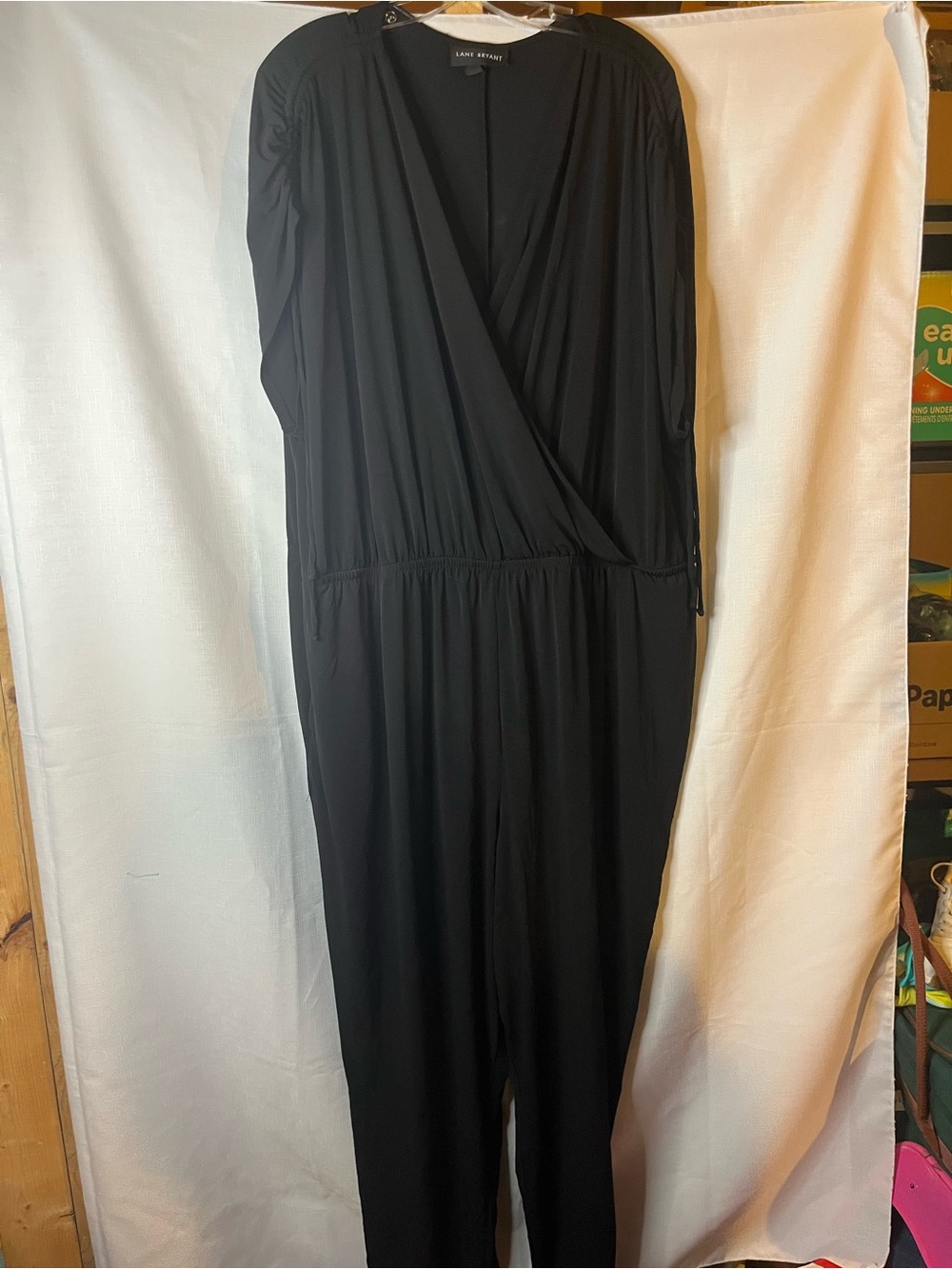 Lane Bryant Black Wrap-Front Kids One-Piece Jumpsuit